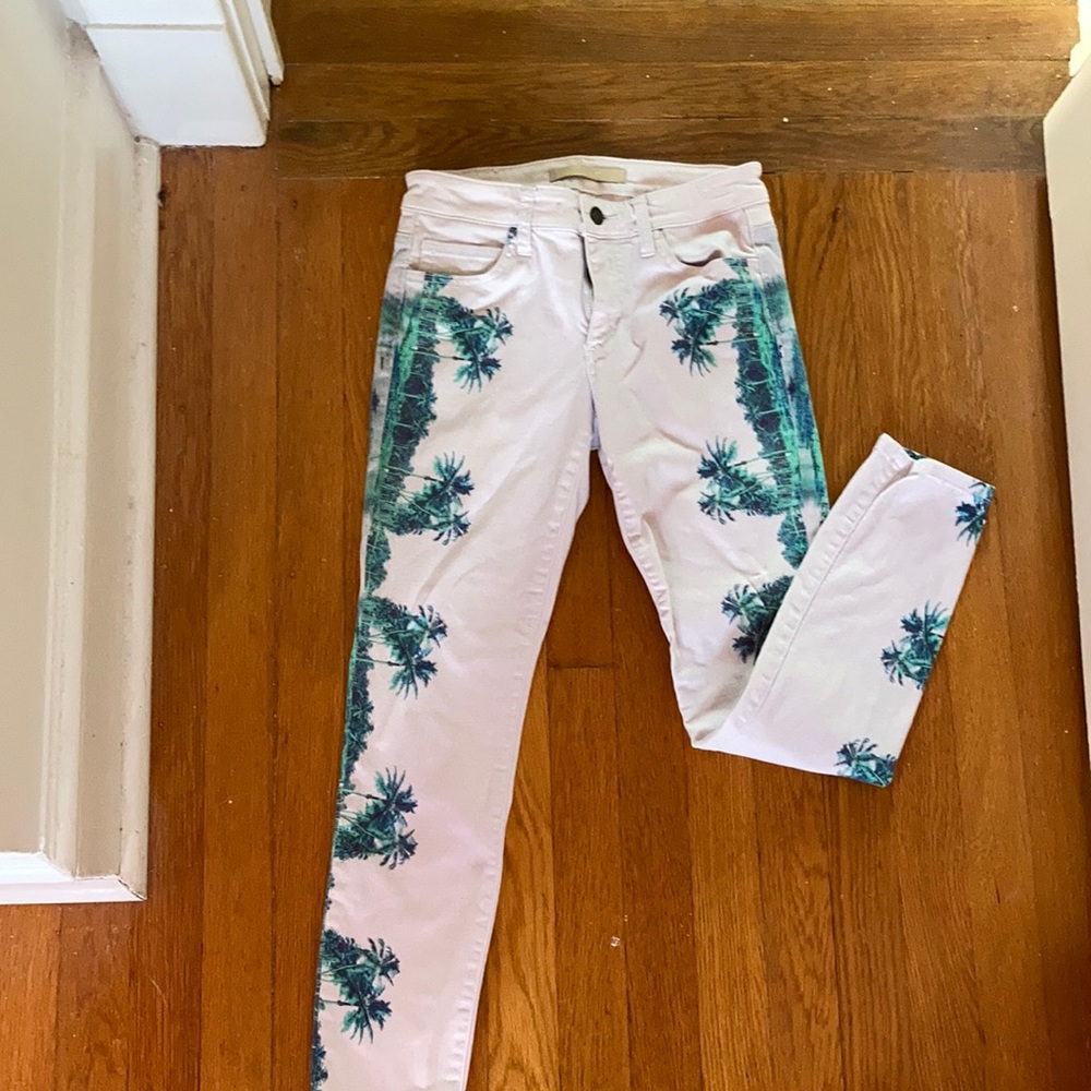 Joes Jeans White with Palm Trees
